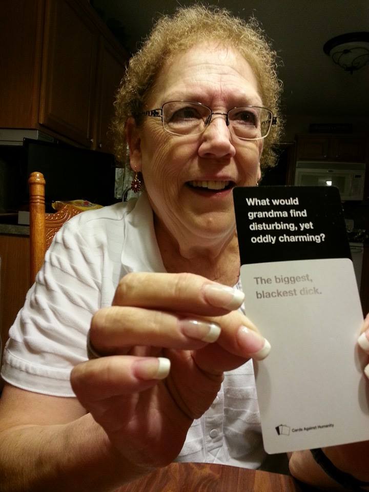 Playing Cards Against Humanity at Thanksgiving with your gradma has its risks