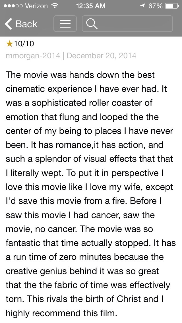 Saw this review for "The Interview" on IMDB