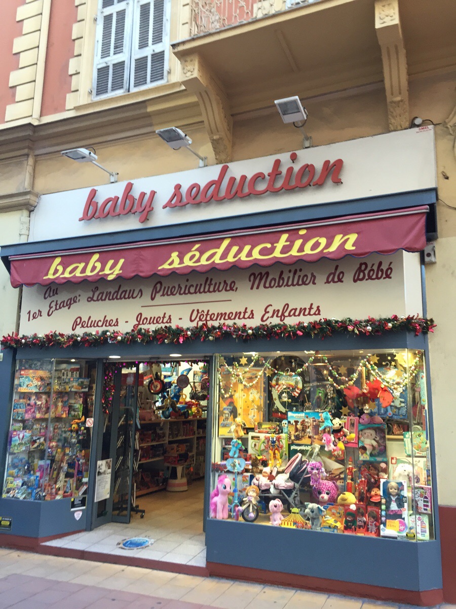 More than questionable name for a toy store. Spotted in Menton, France.