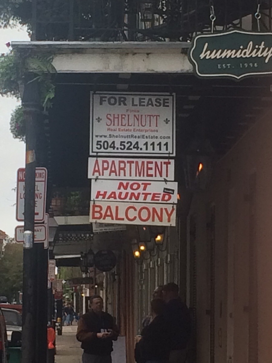 In New Orleans, these signs are necessary.
