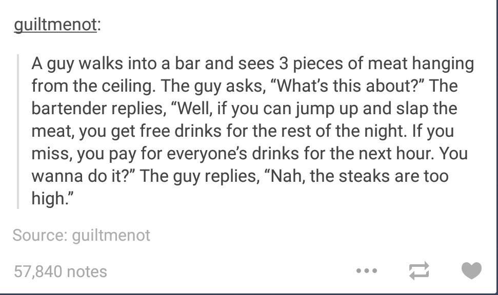 A guy walks into a bar...