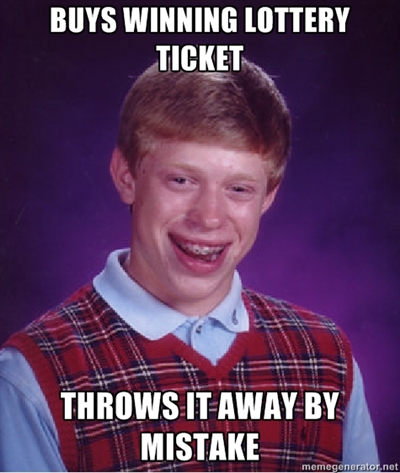 Just bad luck Brian...