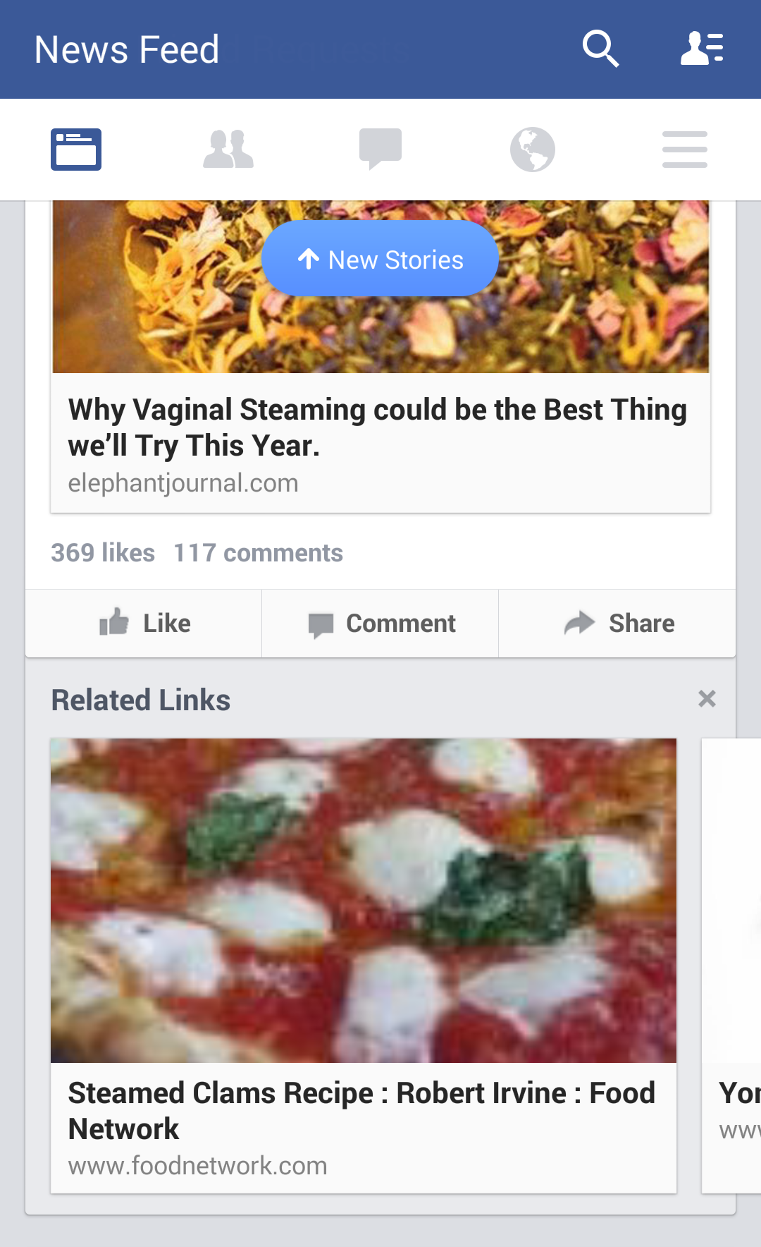 Facebook has mastered "Related Links"