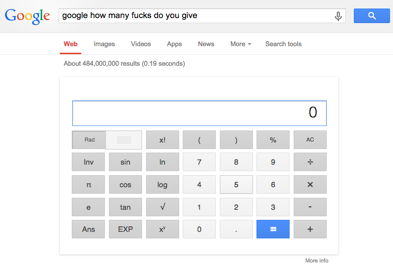 even google doesn't give a f**k