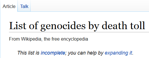 Wikipedia: encouraging murder since 2001