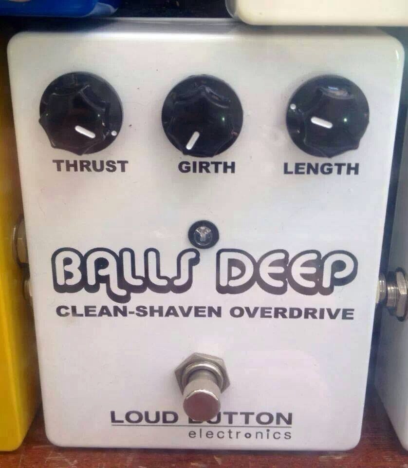 By far the rudest guitar pedal I've ever seen.