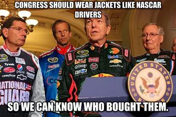 Tip for Congress, Courtesy of NASCAR