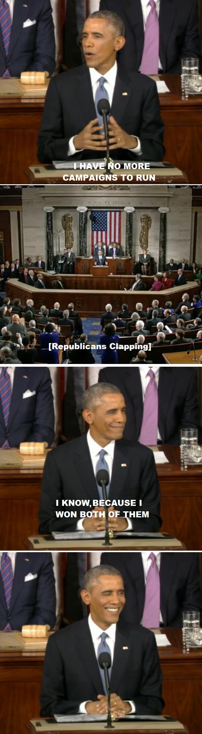 Obama trolls Congress.