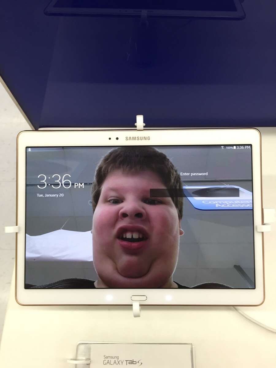 While working, this showed up on our tablet.