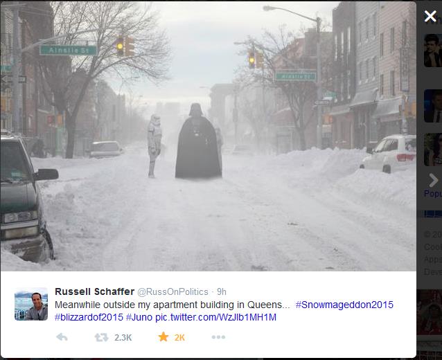 This guy on Twitter found another reason to fear Snowmageddon in the North East...