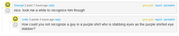 Purple Eyed Shirt Stabber
