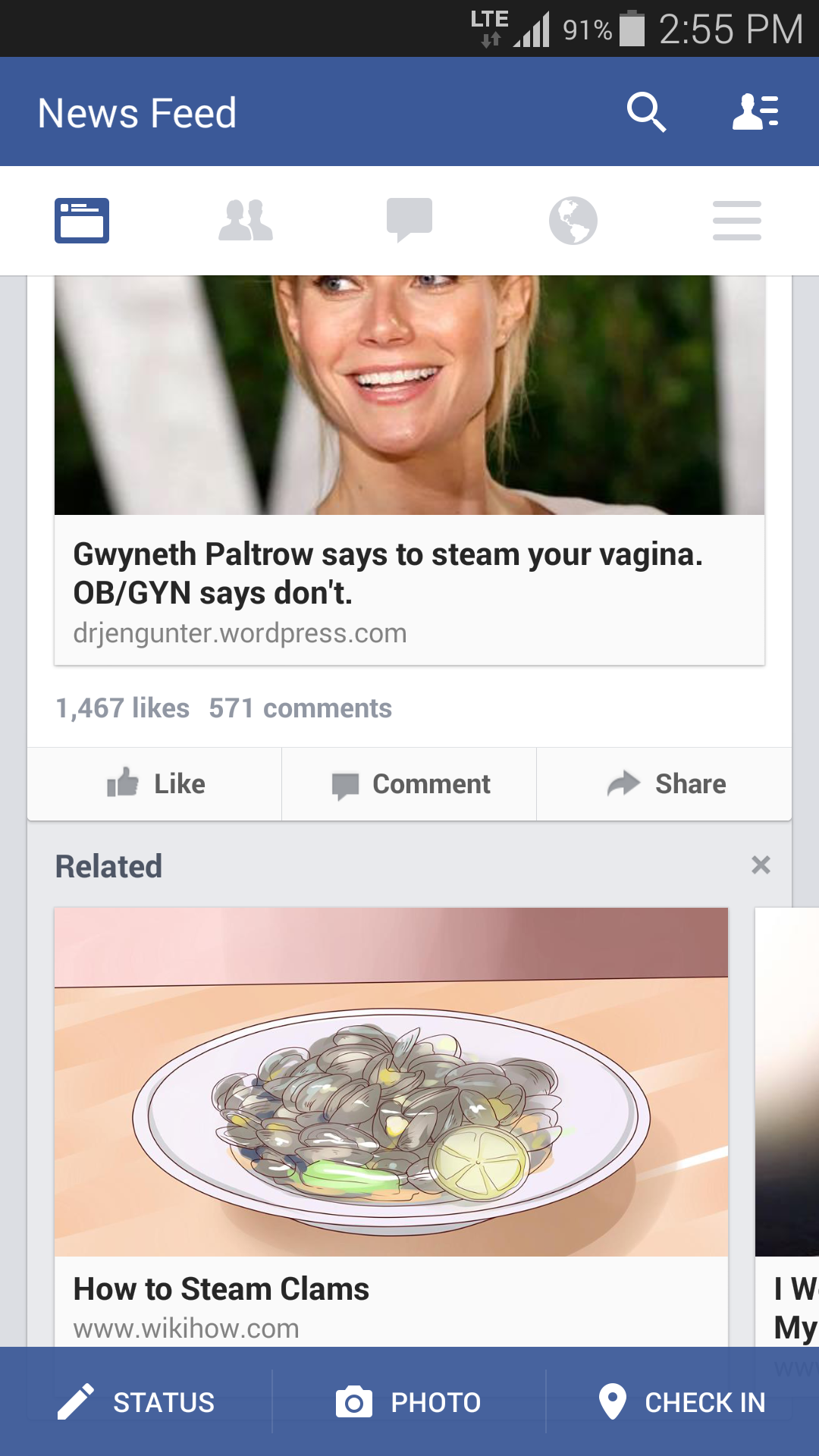 Facebook was a little on the nose with their 'related topic' to this story.
