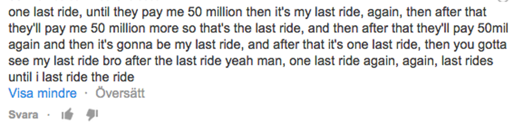 this sums up Vin Diesels last ride in the fast&furious series