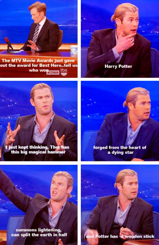 Thor vs. Harry Potter.