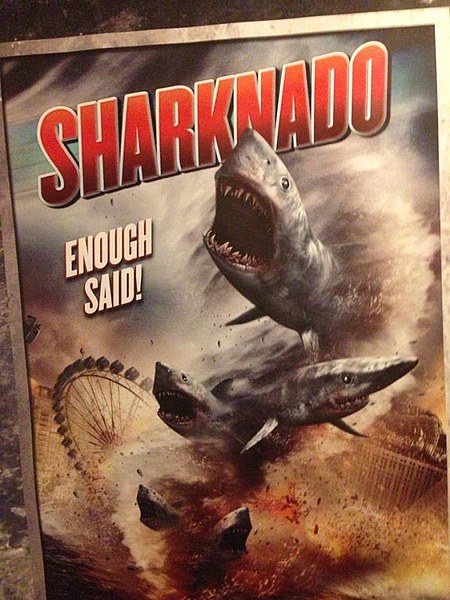 They're making a film about a hurricane made out of sharks?