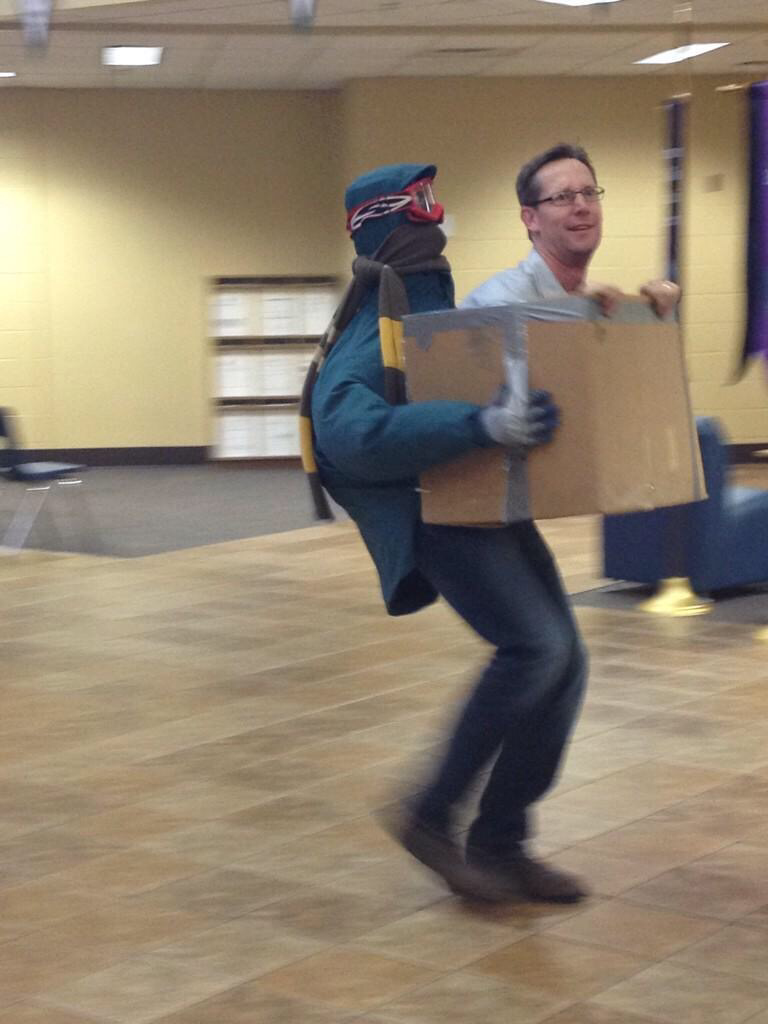 Our teacher told us class that he made the best costume ever and that he would wear it..