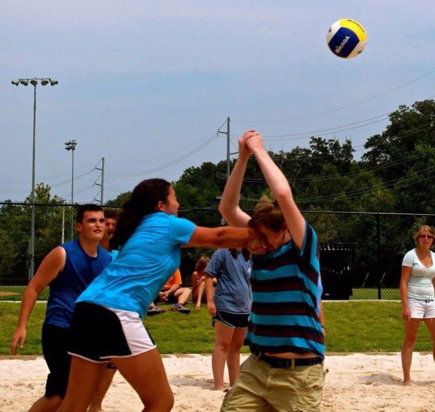 That's one way to play volleyball..