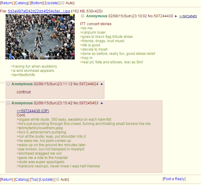 anon survives the moshpit