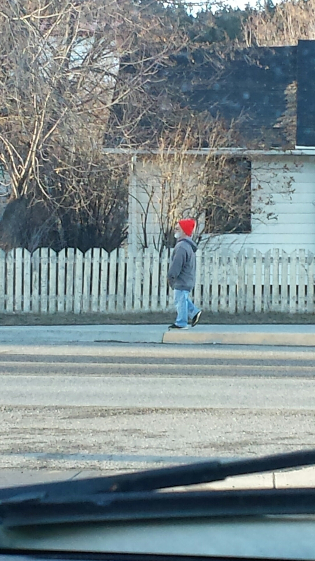 Saw a garden gnome casually walking down the street