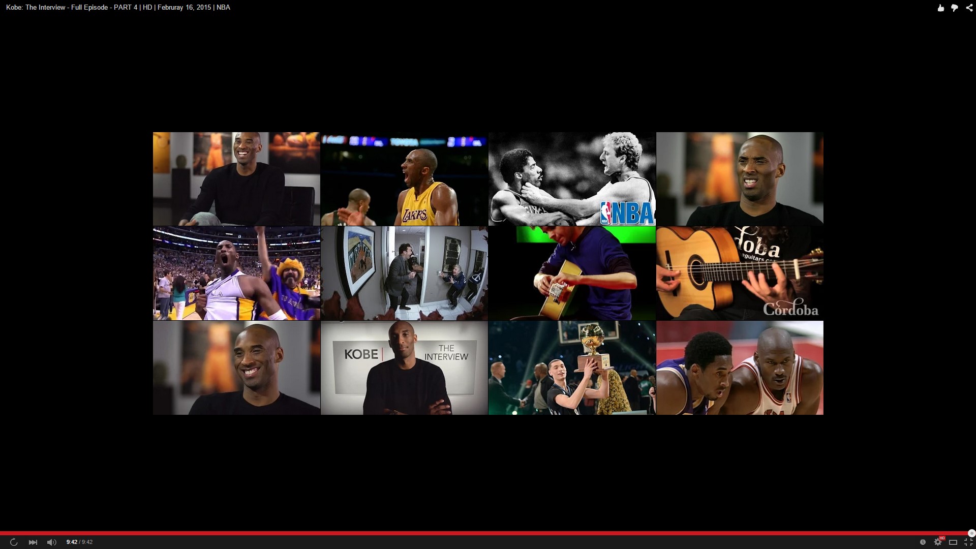 Kobe's struggling with his new guitar hobby.