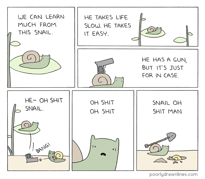 Snails often die from being A Salted