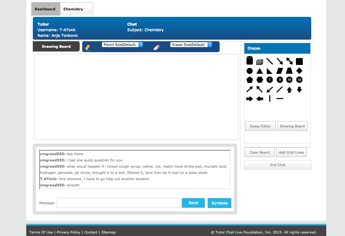 Trolling chemistry live chat tudor