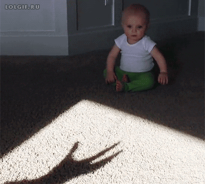 Never leave baby alone with demonic shadow hand dad....