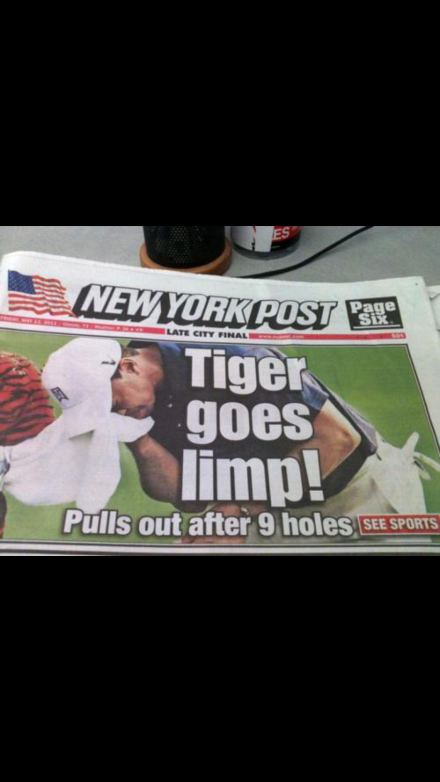 Tiger goes limp