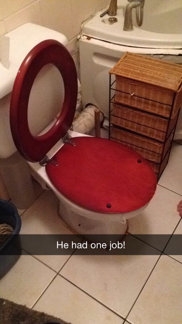 He had one job!