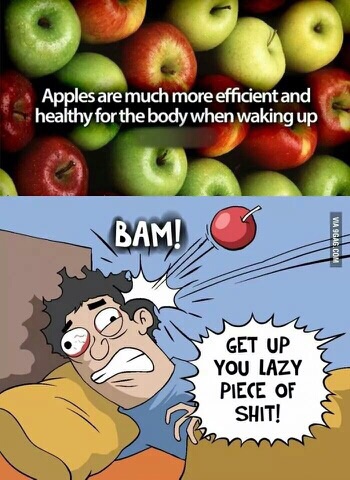 Apples are efficient for mornings