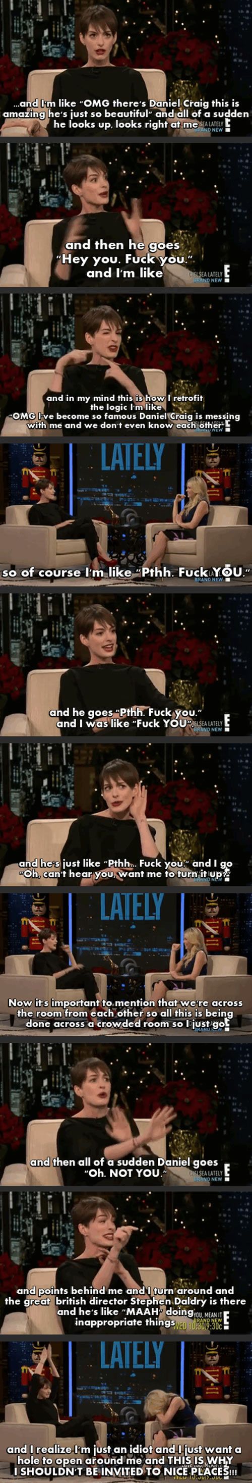 Anne Hathaway is just like us
