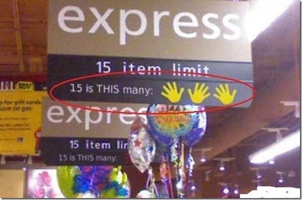 The express lane is "this many"
