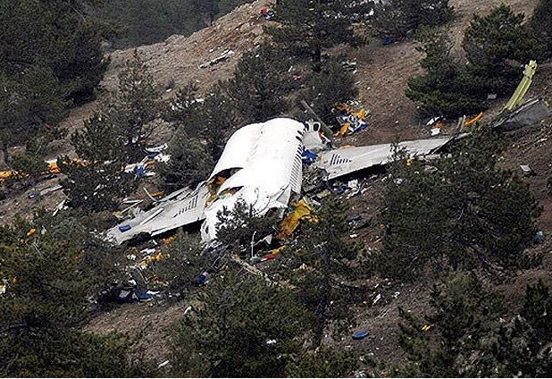 The crashsite of Germanwings Aircraft. My Condolences to the relatives.