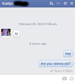 So some overweight girl messaged me on Facebook 2 years ago... I answered today.