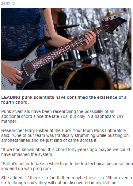 Fourth punk chord discovered by scientists!