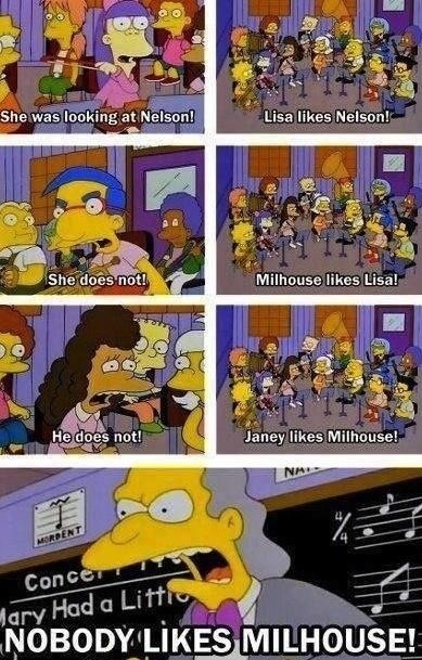 Poor Milhouse.