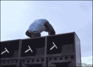 Dancing fail and quick recovery