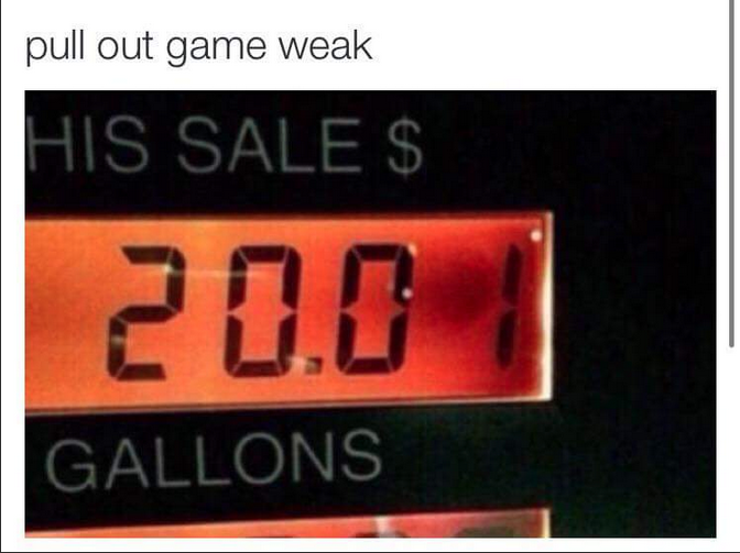 Pull out game is weak