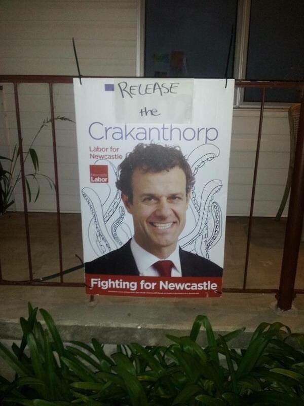 Someone graffitied one of our election posters - I'm not even mad