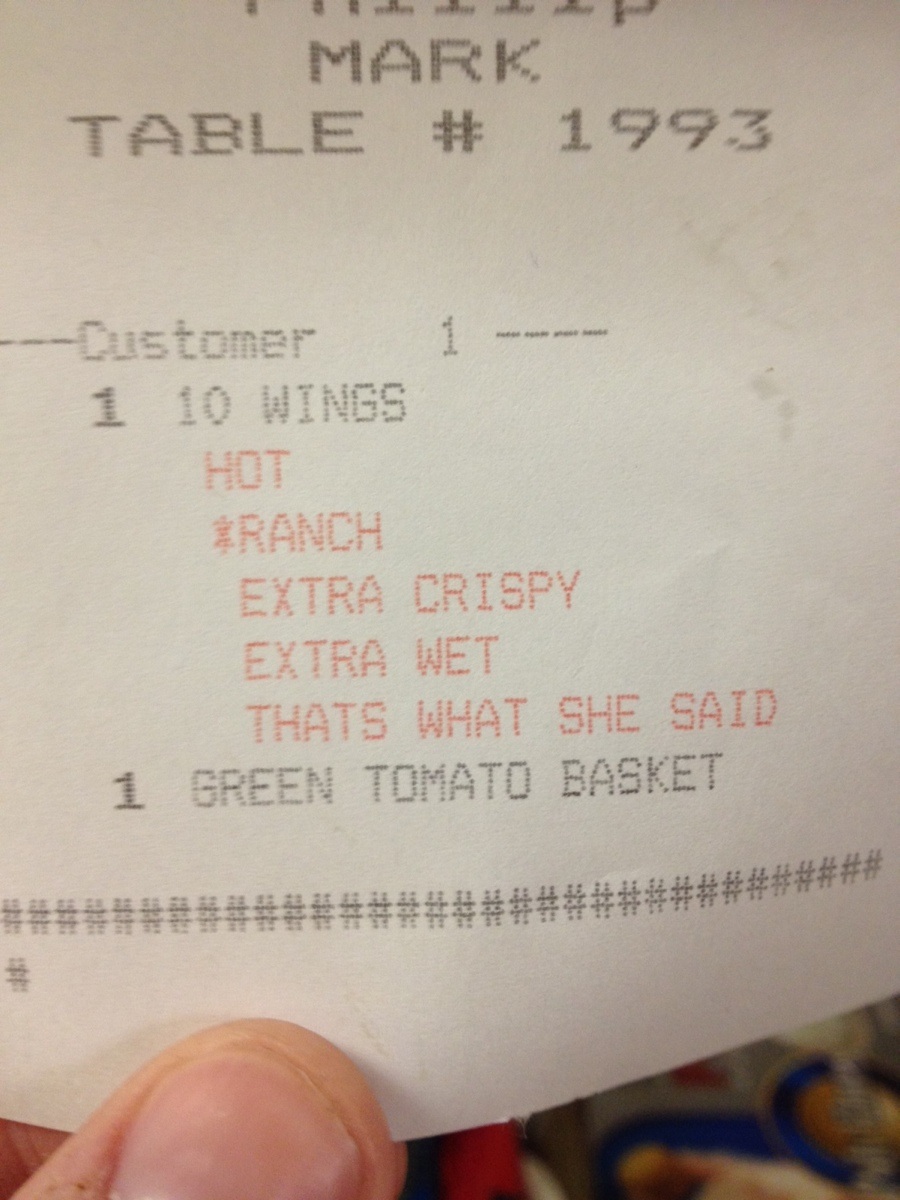 Most awesome waitress. Ever.