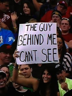 Signs at WWE events can get very annoying.
