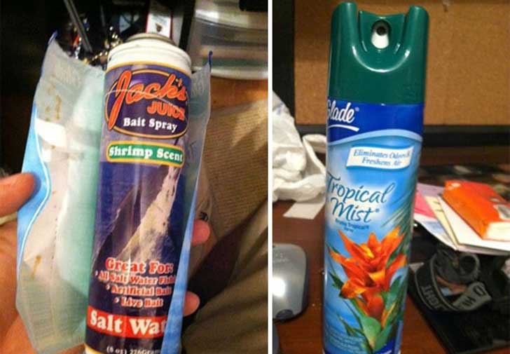 Bait spray prank
