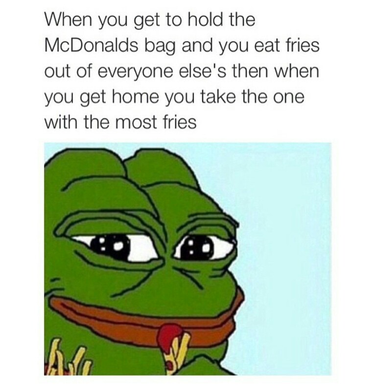 Thievin ass can't resist fries