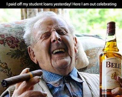 Finally paid off student loans.