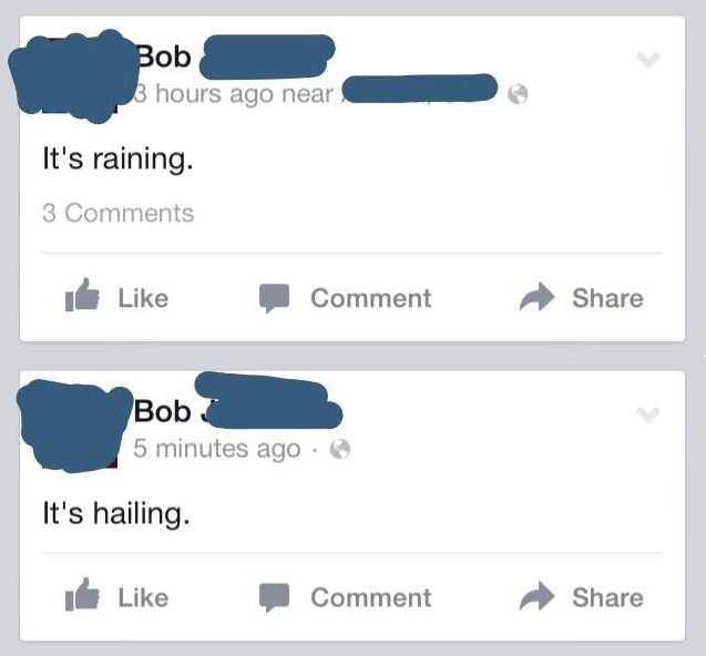 Thanks for the weather report, Bob