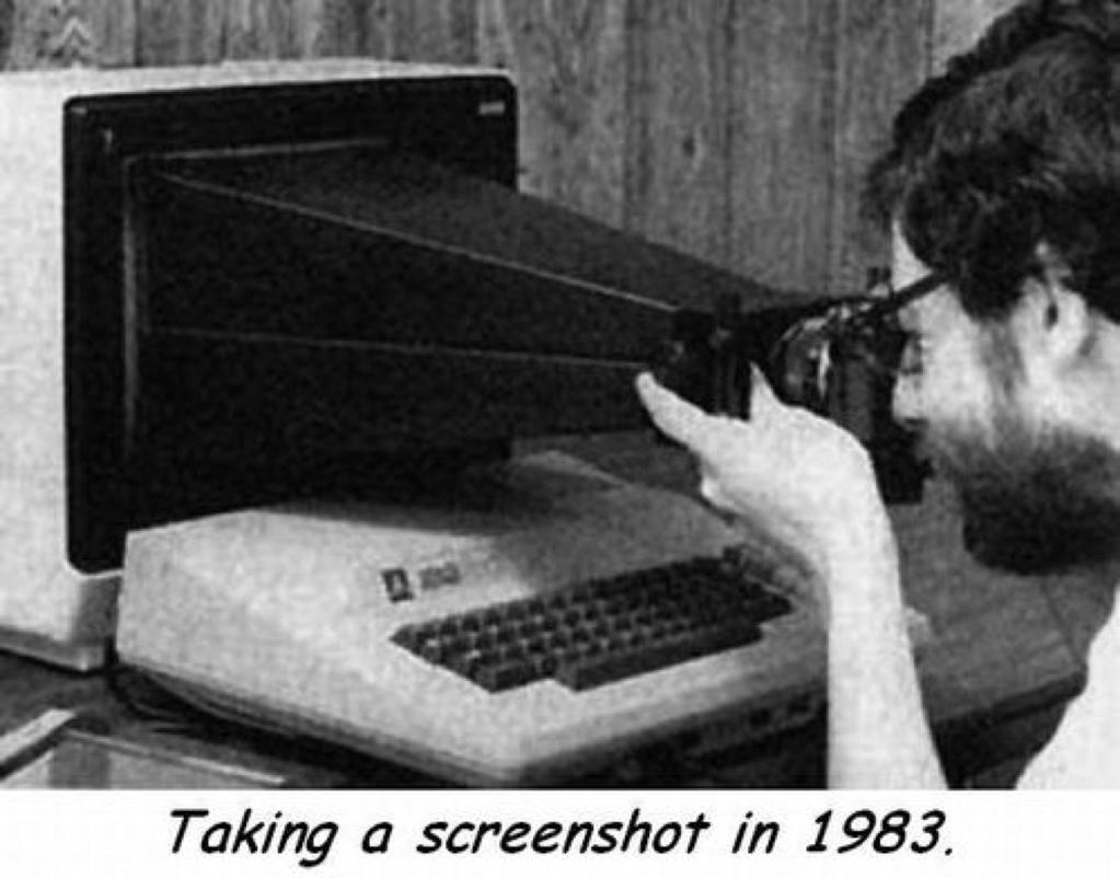 Taking a screenshot in 1983