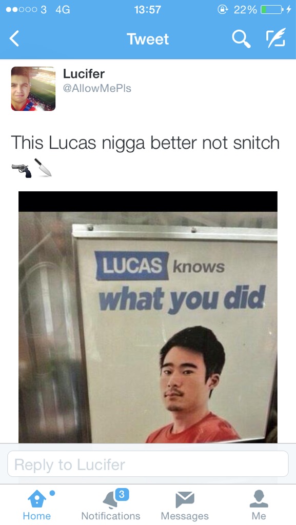 Lucas bout to get these hands