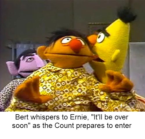 He's also going in dry Ernie