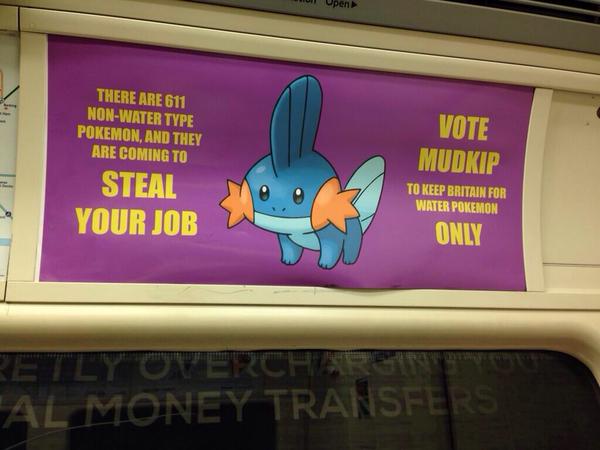 This election poster on the London Underground