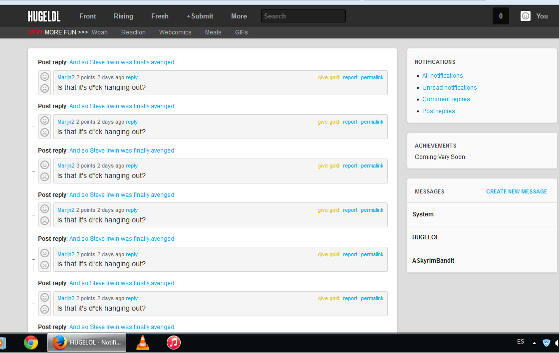 So I had 6 new messages